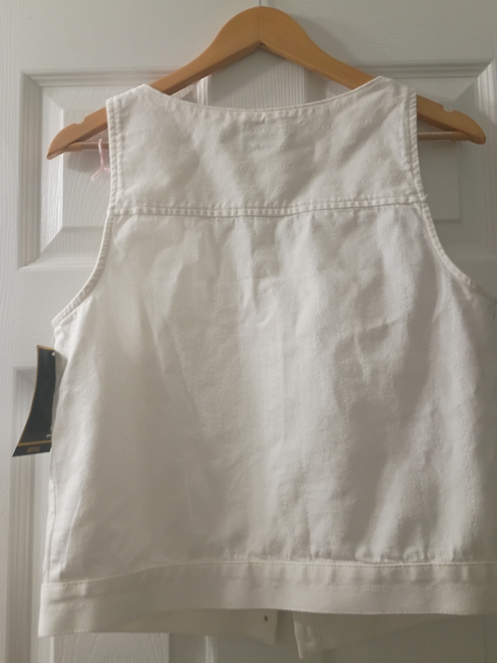 Lee White Sleeveless Denim Tank Top